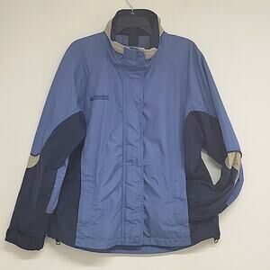 Columbia Bugaboo Lined Windbreaker/Jacket Women's Size M Blue Navy Tan